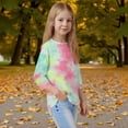 thumbnail image 5 of Drmagiyhm Vermilion 3/4 Shirts for Girls Size 10-12 Casual Floral Print Shirts Stretchy Cute T Shirt Girl Fall Winter Crewneck Tops, Tees & Blouses 7-8 Years, 5 of 5