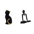 thumbnail image 1 of Figura De Resina De Gato Pensador, Escultura Abstracta De Animal, Adorno Coleccionable Decorativo Para Entrada, Estantería, Sala De Estar, Dormitorio, Armario, Mesa., 1 of 8