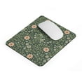 thumbnail image 3 of Green and Pink Flowers Mouse Pad 9.2"x8" – Floral Pattern Design, Non-Slip Rubber Base, Elegant Office Desk Accessory, 3 of 6