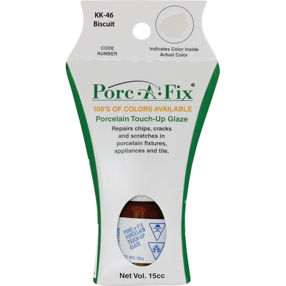 Kohler Porcelain Touch-Up Repair Glaze Paint - Gloss Finish - Biscuit (KK-46)