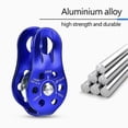 thumbnail image 2 of aluminium alloy heavy duty single rope pulley block climbing safety equipment (blue), 2 of 5