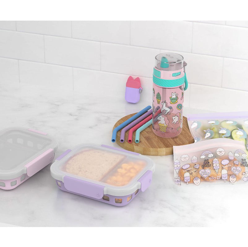Disney Princess 2 Piece Breakfast Lunch Set Children Sandwich Box & Bottle 