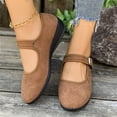 thumbnail image 4 of Willtoo Women's Mary Jane Flats with Strap,Round Toe Mesh Fabric Ballet Flat Shoes Shallow Toe Elegant Solid Color Casual Shoes, 4 of 6
