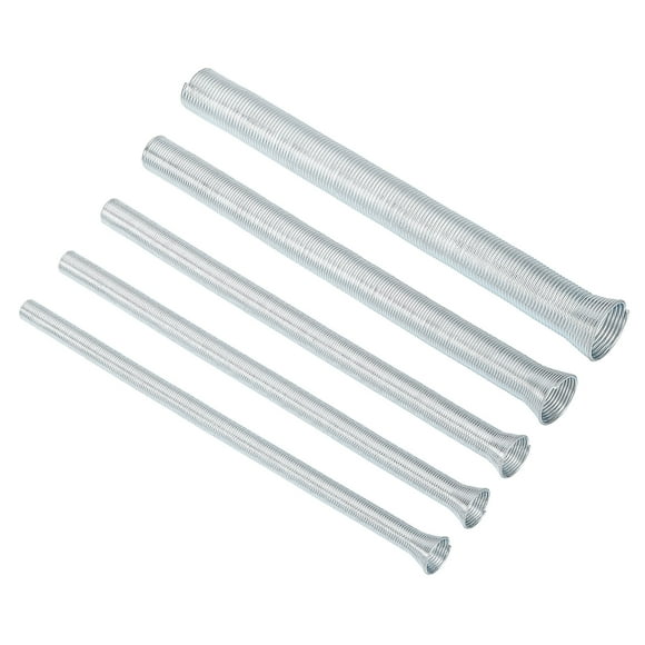 Unique Bargains 5Pack Spring Tube Bender Set for Copper Tubing O.D. 1/4'', 3/8'', 1/2'',5/8''