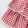 thumbnail image 4 of Wxirdiow Clothes for Girls Toddler Girl Outfit Ruffle Tank Top Plaid Tutu Skirt Birthday Party Flower Tulle Skirt Set Red Size,12-18 Months, 4 of 8