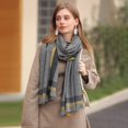 thumbnail image 5 of Prolriy Scarf for Women Autumn and Winter Colorful Plaid Shawl Thickening Warm Fringe Scarf Womens Scarf D, 5 of 8