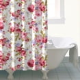 thumbnail image 4 of Pioneer Flower Floral Print Pattern Shower Curtain 72"x72" ,Bathroom Decorative Shower Curtains Set with 12 Hooks,Modern Waterproof Washable Shower Curtain, 4 of 6