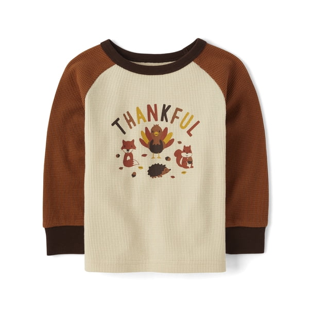 The Children's Place Baby Boys' Raglan Sleeve Top - Cotton Blend, Graphic Print, Easy-Dress