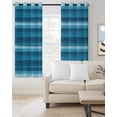thumbnail image 2 of Turquoise Teal Ombre Blackout Curtains for Bedroom Living Room Darkening Curtains 63 Inches Long Farmhouse Modern Abstract Striped Window Curtain 2 Panels Set Window Treatment Grommet Drapes 42"x63", 2 of 9