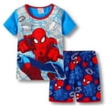 thumbnail image 1 of Conjunto de Pijamas de verano para niños, camiseta de manga corta, pantalones cortos, Pijamas para niños y niñas, Pijamas de dibujos animados, cosplay de Spiderman, ropa de dormir para bebés, 1 of 5