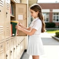 thumbnail image 4 of Girl Skorts Pleated Skirt School Uniform Elastic Waist Casual Mini A-line White 120, 4 of 6