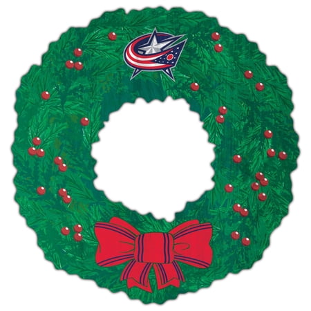 Columbus Blue Jackets 16 Team Wreath Sign