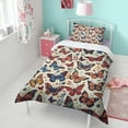 thumbnail image 4 of Flower and Butterfly Duvet Cover and Pillowcase Set for Single Bedding, Bedroom Accessories for Kids Teens, 4 of 5