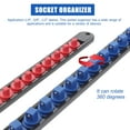 thumbnail image 3 of 6pcs Portable Socket Holder Organizer 1/2" 3/8" 1/4" Sleeves Storage Rail Racks, 3 of 6