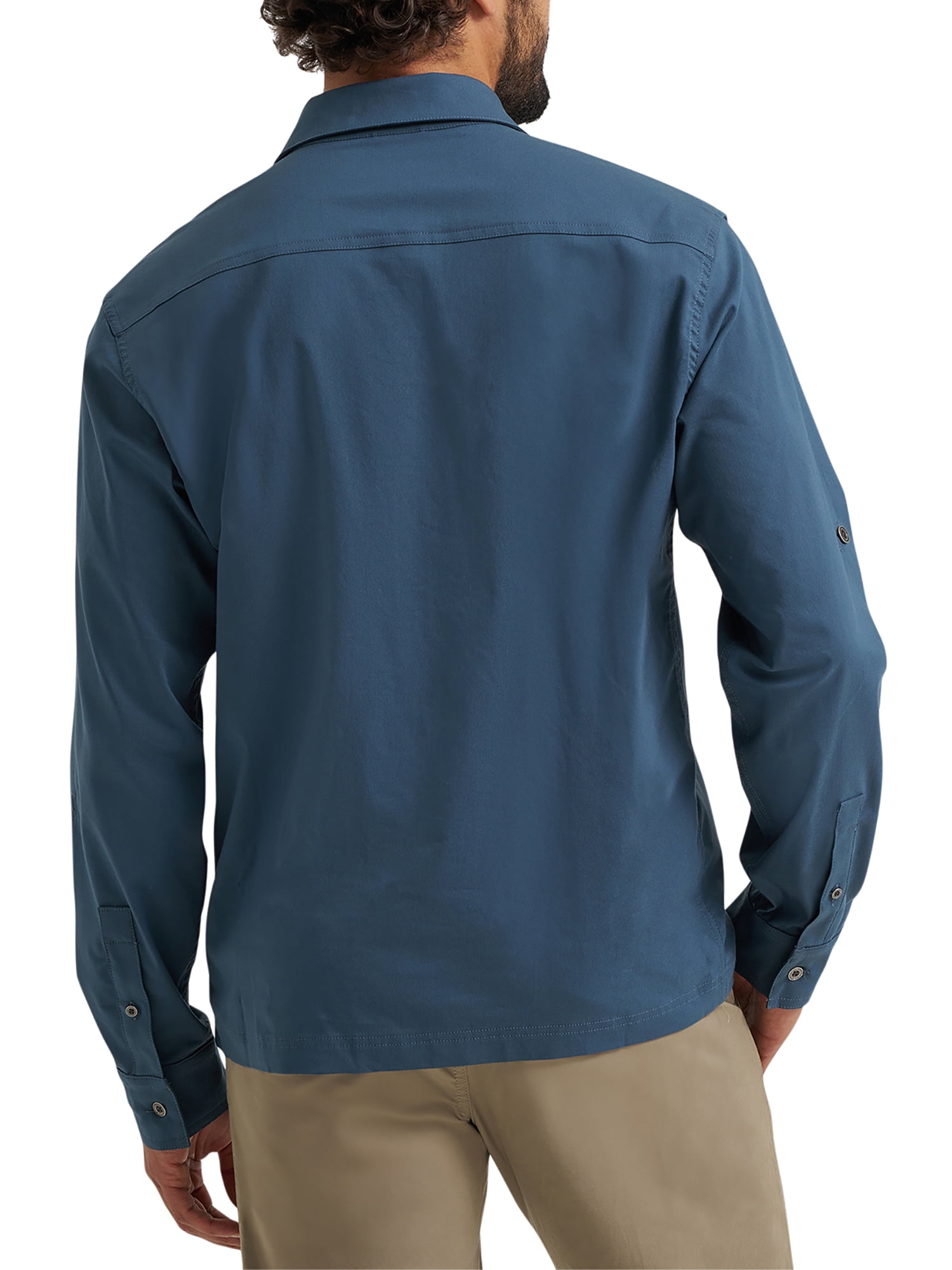 Wrangler® Men's and Big Mens Outdoor Long Sleeve All Season Stretch Shirt, Sizes S-3XL