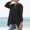 Black, variant on Women's T-Shirts Sevevn Women's Summer Fashion Long Sleeves V-Neck Cotton Line Loose Shirt Blouse