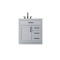 Elegant Kitchen and Bath Alden 32 Inch Single Bathroom Vanity In Grey