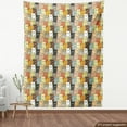 thumbnail image 3 of Ambesonne Cats Fabric by the Yard Upholstery, Funny Colored Cartoon, 2 Yards, Multicolor, 3 of 4