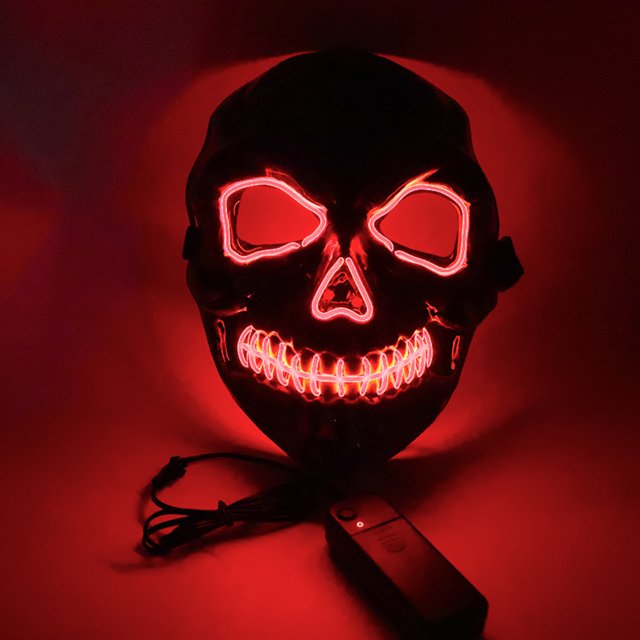 Máscara de fiesta de Halloween Máscara de flash de miedo LED Máscara de luz de línea EL Máscara de cosplay Ropa de fiesta