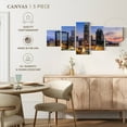 thumbnail image 4 of Elephant Stock Charlotte Wall Art - Horizontal Multi Panel Canvas - Living Room Wall Decor - City Multi Panel - Blue And Orange Decor - 42" x 19", 4 of 4