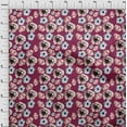 thumbnail image 3 of oneOone Cotton Cambric Burgundy Fabric Flower Watercolor Dress Material Fabric Print Fabric By The Yard 56 Inch Wide, 3 of 4