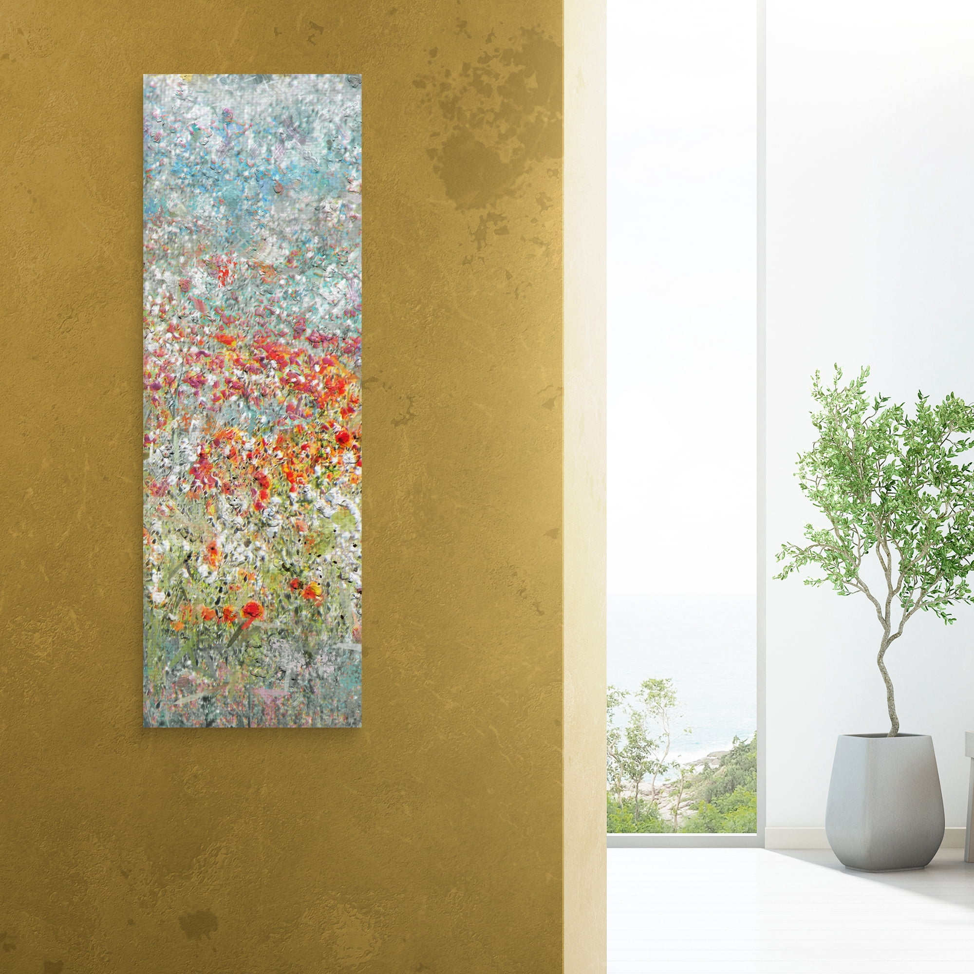 Flower Field Panel II by Studio Arts Canvas Art Print