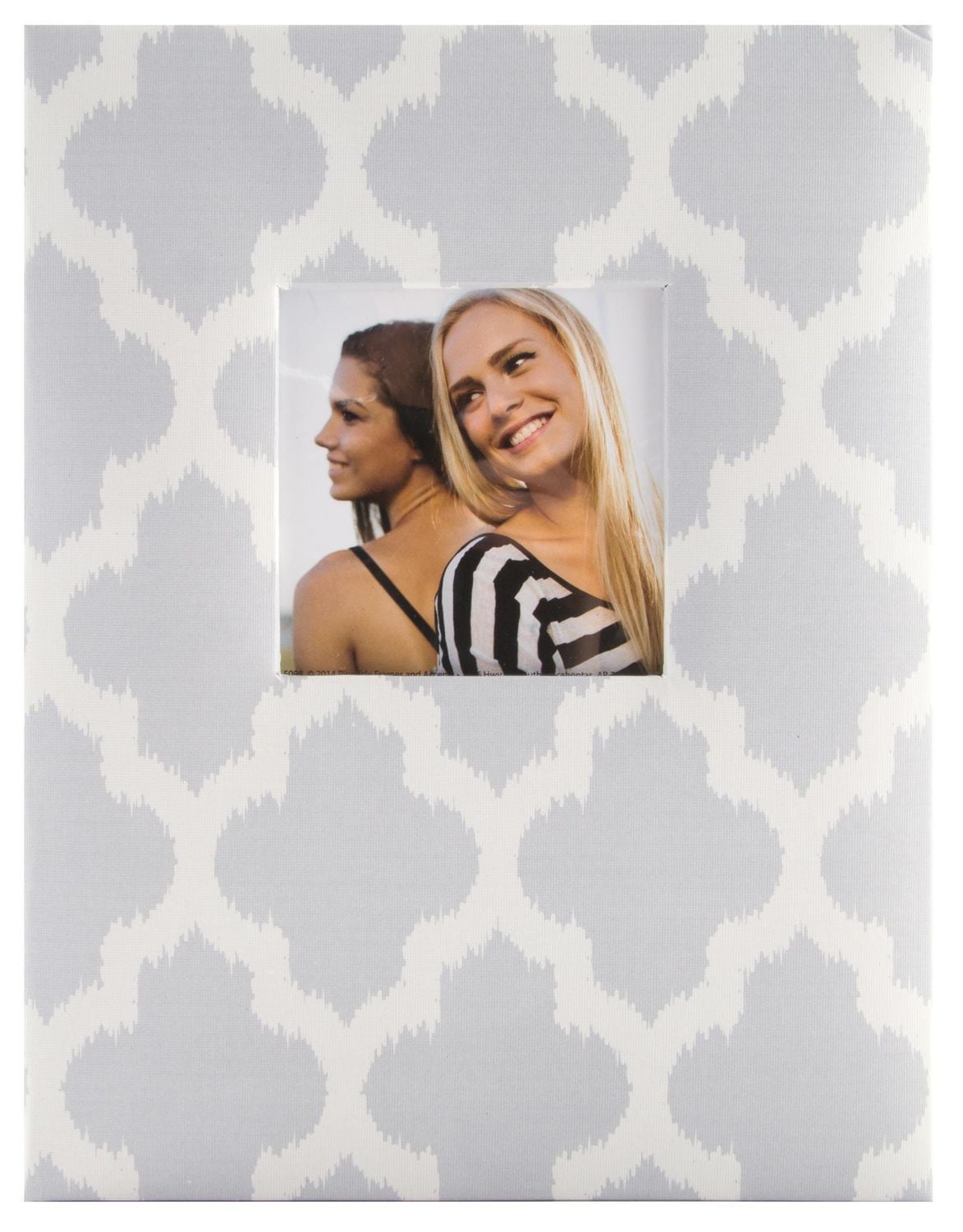 Pinnacle Frames and Accents 2UP Pattern Grey Frame Front Photo Album