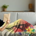 thumbnail image 3 of Paris Soft Flannel Fleece Throw Blanket, Romantic Floral Watercolor Image Eiffel Butterfly Historical French Heritage Art, Cozy Plush for Indoor and Outdoor Use, 50" x 70", Multicolor, by Ambesonne, 3 of 5