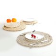 thumbnail image 3 of Queilt Braided Oval Table Runner | Boho Table mats | Artisanally Woven Rustic Table Linen 45x30cm, 3 of 5