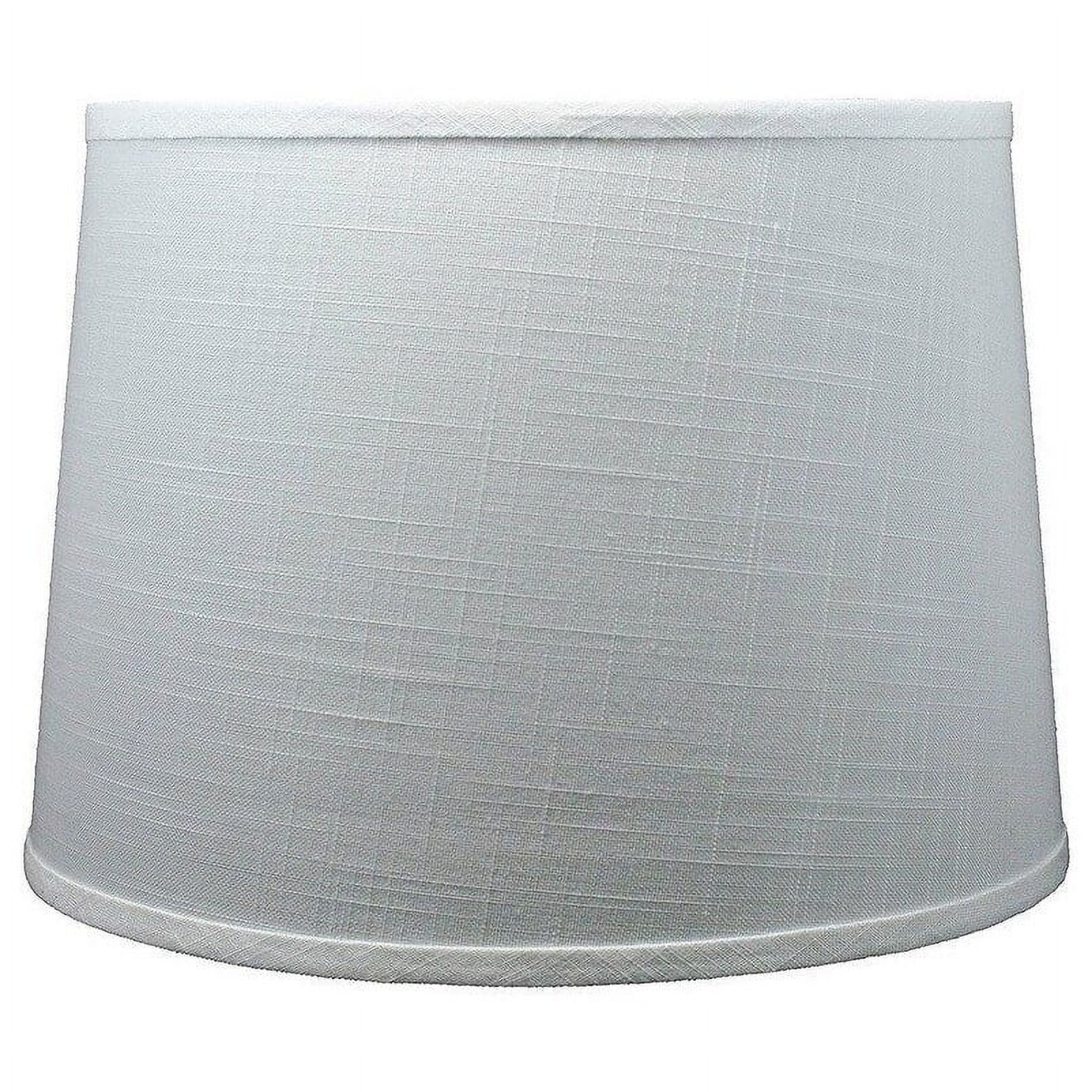 Urbanest French Drum Lamp Shade, Textured Linen, 14x16x11", Natural Flax