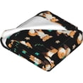 thumbnail image 4 of Fox Blanket,Fleece Soft Lightweight Cozy Warm Throws Blankets,Kids and Adults Birthday Gifts for Bed, Sofa, Couch, Camping 60"X50", 4 of 6
