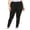 Black, variant on Qiopertar Plus Size Womens Leggings Yoga Pants Skinny Trousers Casual Sporty Stretchy Workout Pants, Black XXL