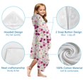 thumbnail image 7 of Pioneer Flower Floral Print Pattern Hooded Bath Towel，60"x35" for Ages 3 To 12 Kids, Quick Dry Lightweight Soft Microfiber Hood Beach Towel Cover Up for Kids, 7 of 7