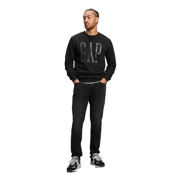 Jeans GAP para hombre, corte recto tapered, negro lavado, 40W x 34L