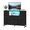 Black wood grain/47.24 x 11.81 x 31.50 inch, variant on Alvantor Dresser TV Stand for 45, 50, 55 inch TV, Entertainment Center with LED Lights & Charging Station, Chest of Drawers with 8 Fabric Drawers and Open Shelves for Living Room, Hallway, Wood Top