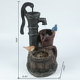 thumbnail image 6 of Resin Farmhouse Barrel and Water Pump Outdoor Fountain, 6 of 9