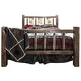 thumbnail image 6 of Homestead Collection Queen Bed w/ Laser Engraved Wolf Design, Stain & Clear Lacquer Finish, 6 of 9
