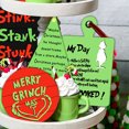 thumbnail image 4 of Adornos de mesa Jadeshay navideños de Madera en capas Grinch Juego de bandejas escalonadas, 4 of 7