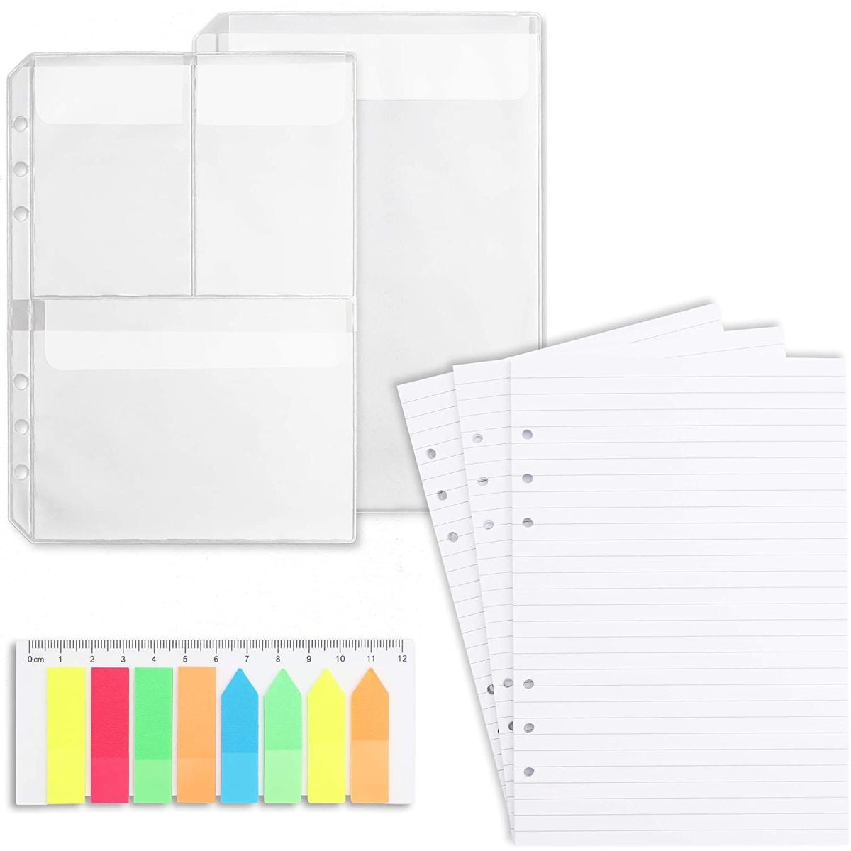 Classic 6 Holes Index dividers Papers Spiral Notebook Accessories Stationery,fine Index Label Paper for organizing Planner A5A6 5 Color A5