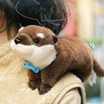 thumbnail image 4 of Otter Stuffed Plush Toy, Asian Otter Plush Slap Bracelet, Otter Plushies, 4 of 7