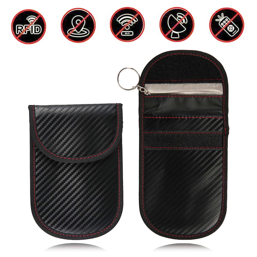 Carbon Fiber Fabric Upgraded Signal Blocking Key Fob case RFID Key Fob Protector Pouch,Anti-Theft RFID Blocking Cage for Keyless Car Key 2 Pack Faraday Key Fob Pouch Carbon Fiber Fabric Upgraded Signal Blocking Key Fob case RFID Key Fob Protector Pouch,Anti-Theft RFID Blocking Cage for Keyless Car Key 2 Pack Faraday Key Fob Pouch