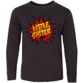 thumbnail image 3 of Inktastic Little Sister Super Hero Long Sleeve Youth T-Shirt, 3 of 5
