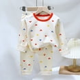 thumbnail image 2 of CAUYDY Toddler Girls Sleepwear Baby Boys Pajamas Long Sleeve Top and Pants 2Pcs Set Cute Little Kid Outfits Fall Winter Sizes 4-5 Years,Red, 2 of 6