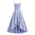 thumbnail image 6 of ITSAME Girls Formal Slip Dress Smocked Waist-Cinching Flowy High-Low Hem Wedding Pageant Party Ball Gown Purple Size 5T, 6 of 6