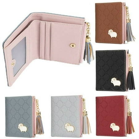 - Women Girl Leather Purse Card Holder Wallet Clutch Zip Small Change Coin Key Bag
