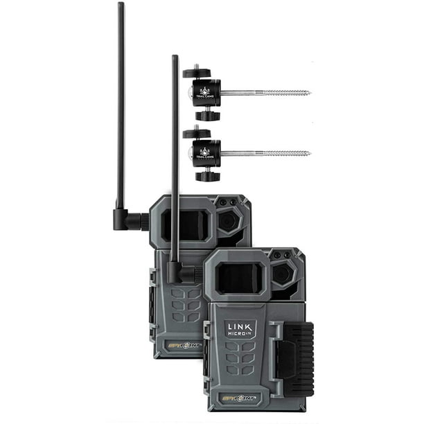 SPYPOINT LinkMicroLTE Cellular Trail Camera Twin Pack with Two Mounts