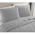 thumbnail image 3 of Chezmoi Collection Frederick 3-Piece Lightweight Cooling Quilt Set, Bamboo Fiber Medallion Embroidery Quilted Coverlet Set (Queen, Light Gray), 3 of 5
