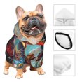 thumbnail image 3 of Balery Beautiful Red Train Hot Air Balloon Sudadera con Capucha para Perros Pequeños – Ropa para Mascotas, Disfraz para Perros y Gatos, Ideal para Fiestas y Cosplay-Small, 3 of 7