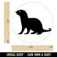 thumbnail image 2 of Sea Otter Silhouette Self-Inking Rubber Stamp Ink Stamper - Green Ink - Mini 1/2 Inch, 2 of 7