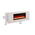 thumbnail image 5 of Stan 71 Inch TV Console with Fireplace- Speaker- LED- Cabinets- White Wood, 5 of 6
